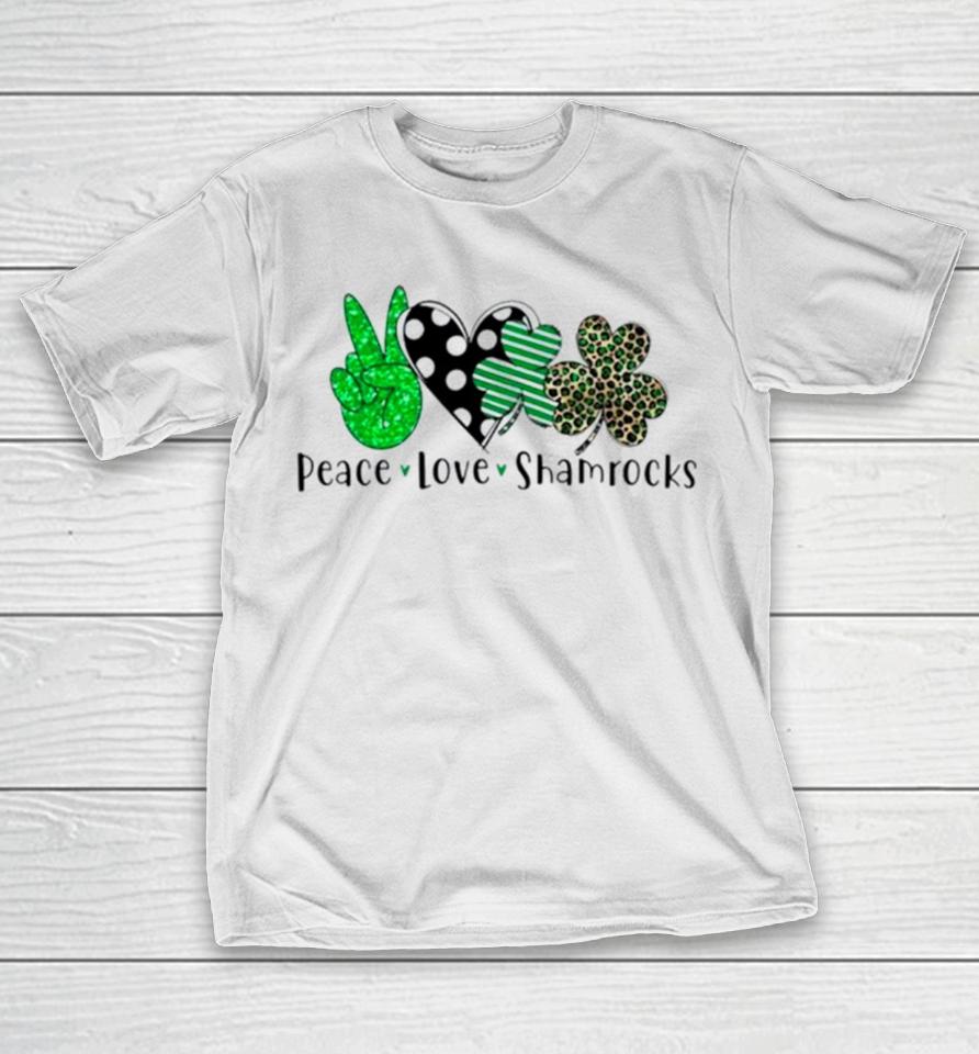 Peace Love Shamrocks St Patrick’s Day T-Shirt