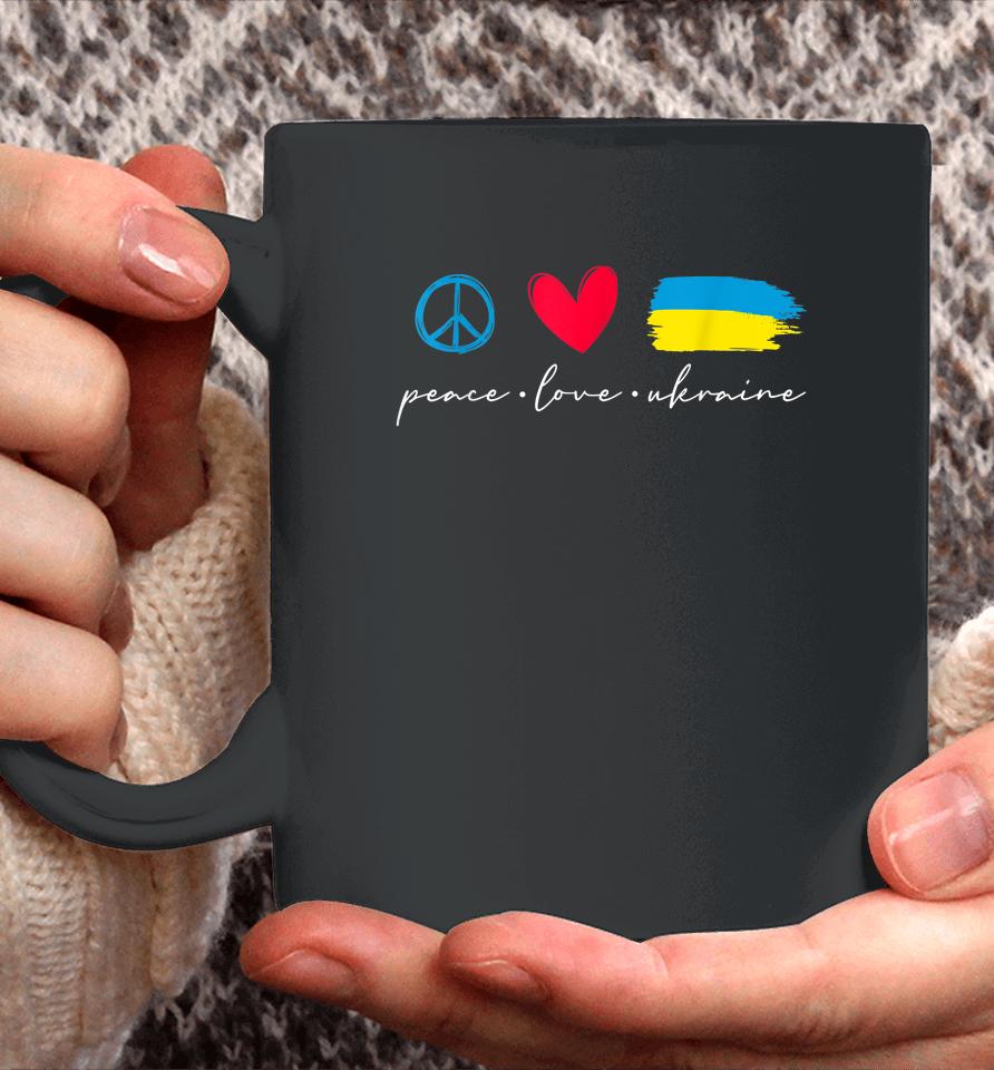 Peace Love Ukraine Ukrainian Flag Lover Support Coffee Mug