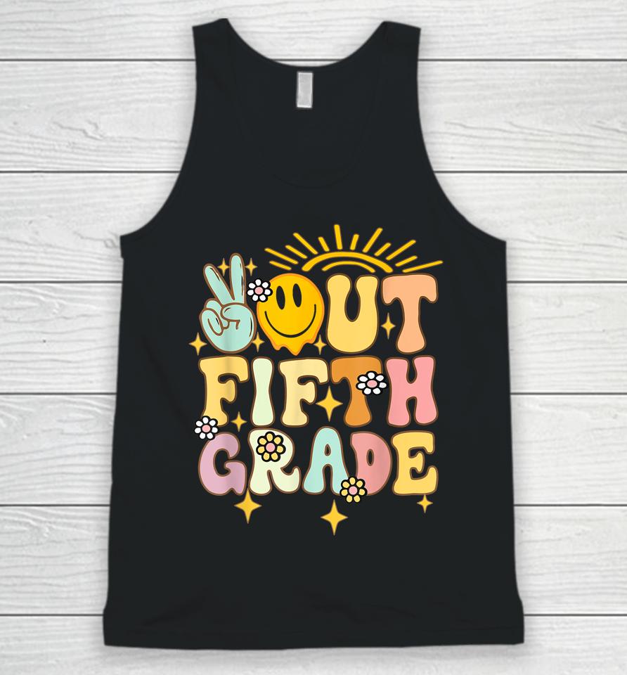 Peace Out Fifth 5Th Grade Class Of 2023 Goodbye 5Th Grade Unisex Tank Top