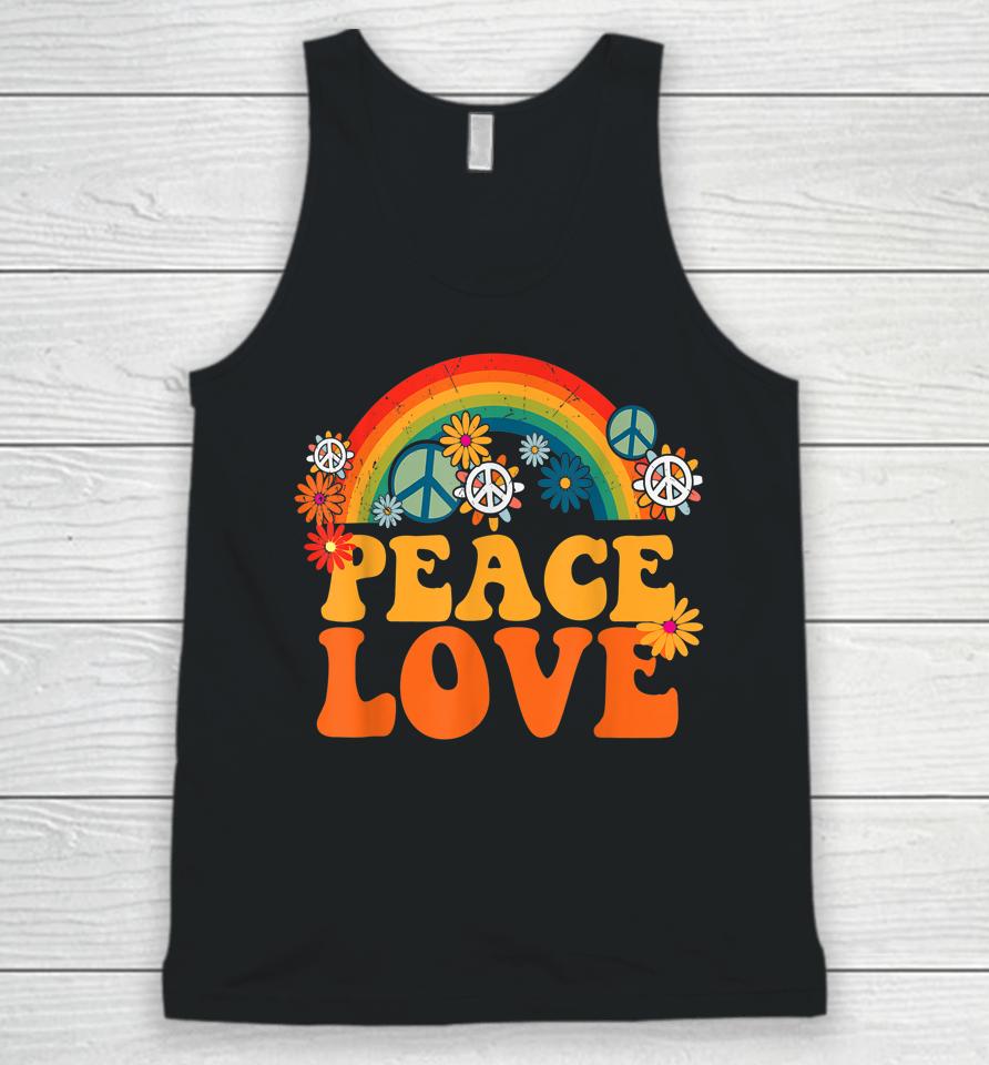 Peace Sign Love 1960S 1970S Shirt Tie Dye Groovy Hippie Unisex Tank Top