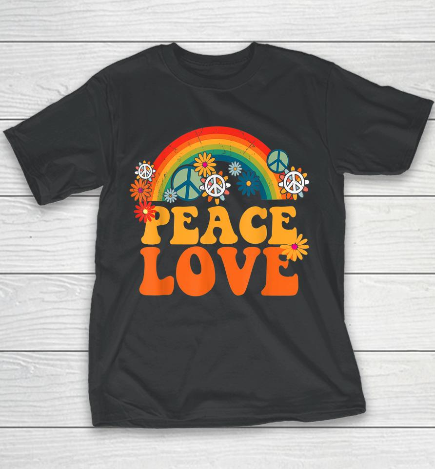 Peace Sign Love 1960S 1970S Shirt Tie Dye Groovy Hippie Youth T-Shirt