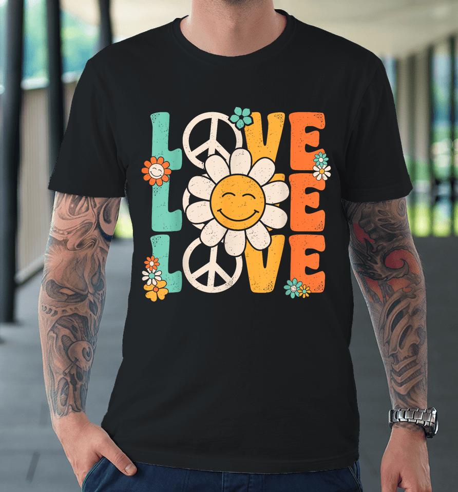 Peace Sign Love 60S 70S 80S Costume Groovy Theme Party Premium T-Shirt