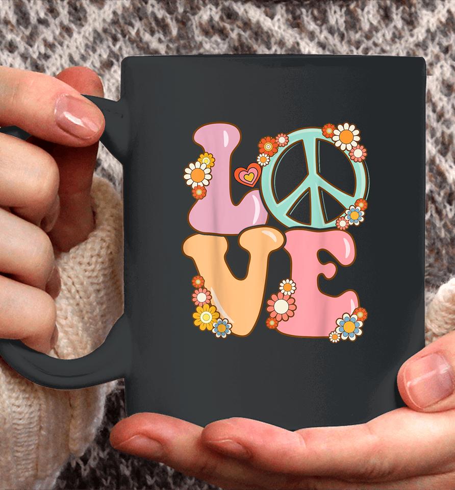 Peace Sign Love 60S 70S Costume Groovy Hippie Coffee Mug