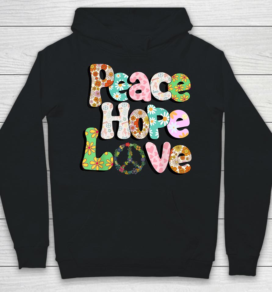 Peace Sign Love 60S 70S Tie Dye Hippie Halloween Hoodie