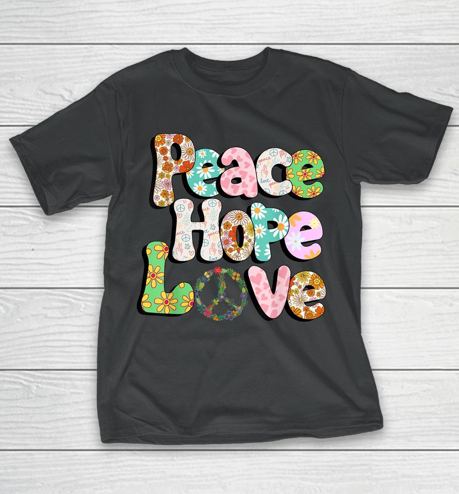 Peace Sign Love 60S 70S Tie Dye Hippie Halloween T-Shirt