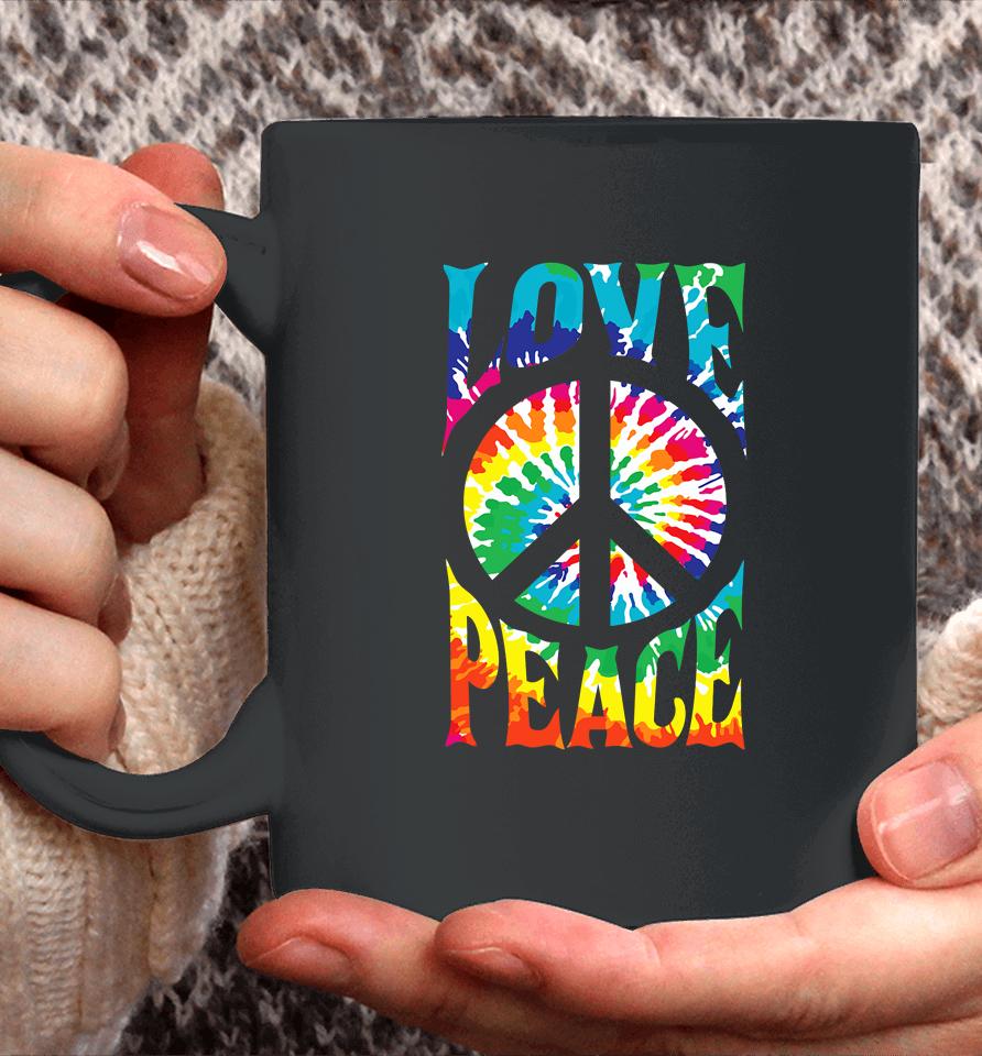 Peace Sign Love 60S 70S Tie Dye Hippie Coffee Mug