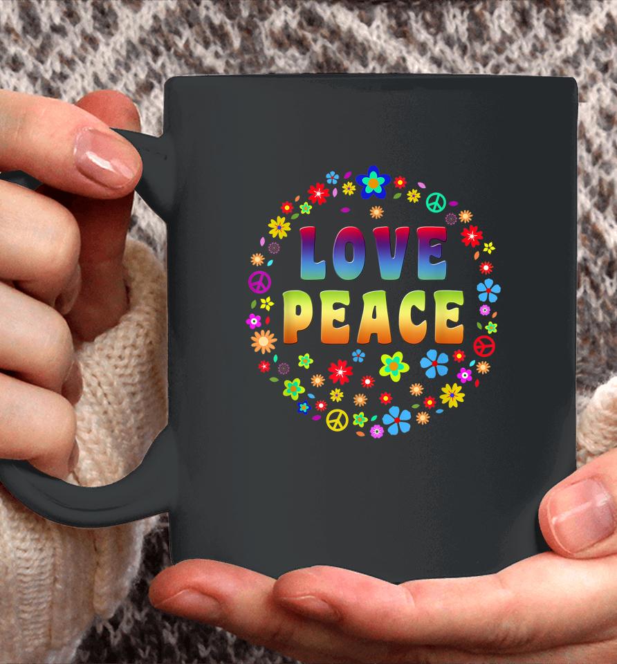 Peace Sign Love 70S Hippie Coffee Mug