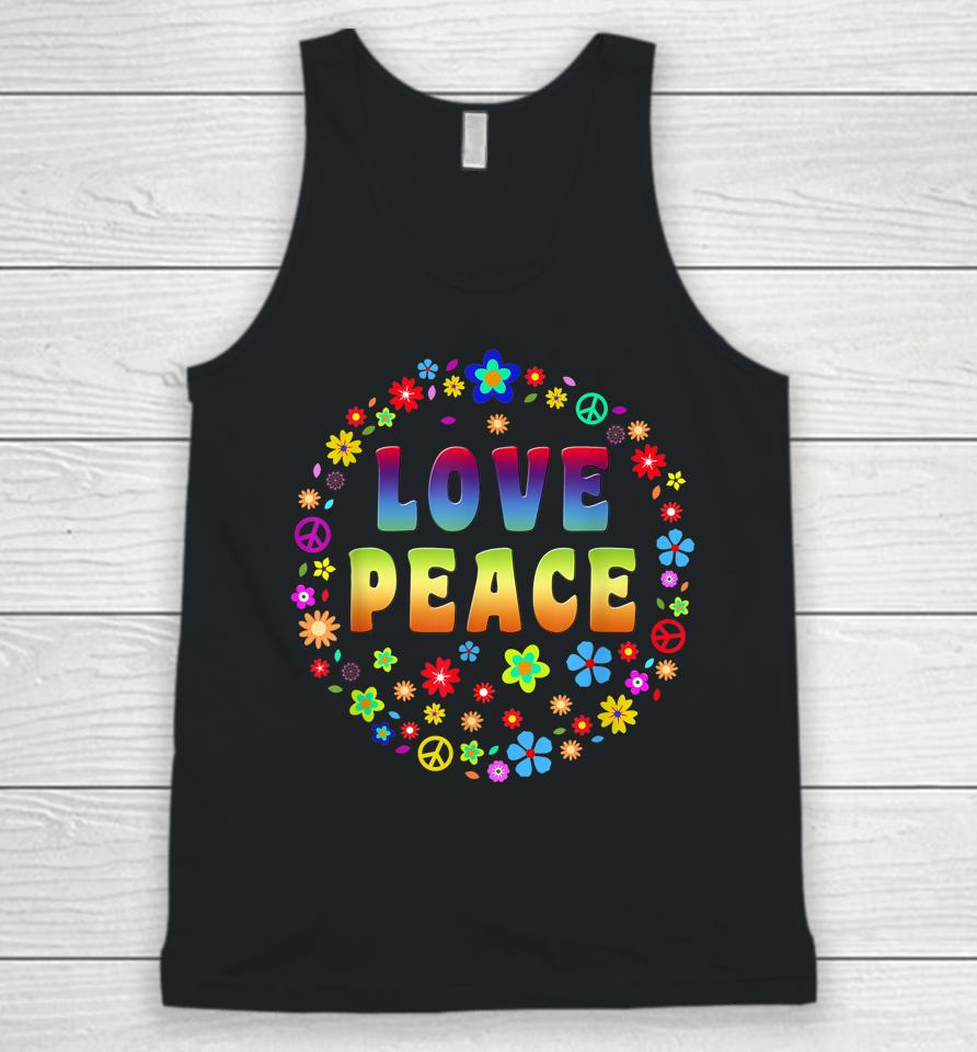 Peace Sign Love 70S Hippie Unisex Tank Top