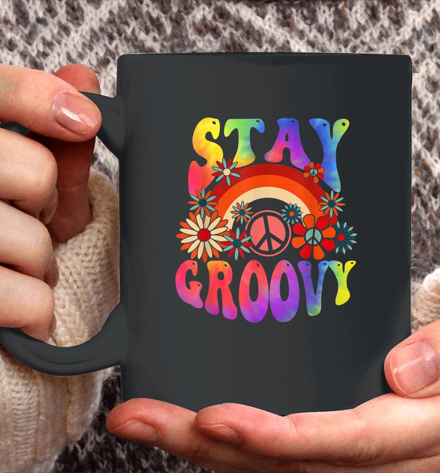 Peace Sign Love Tie Dye Hippie Halloween Stay Groovy Coffee Mug