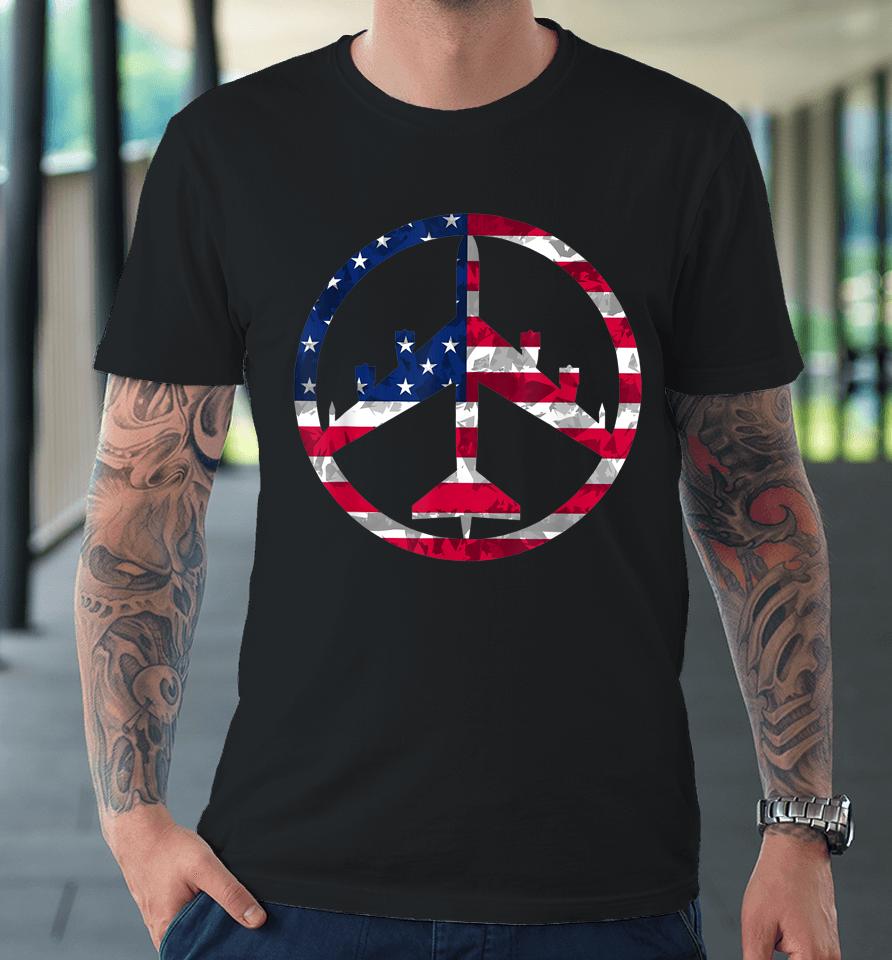 Peace Through Superior Firepower B-52 Bomber Premium T-Shirt