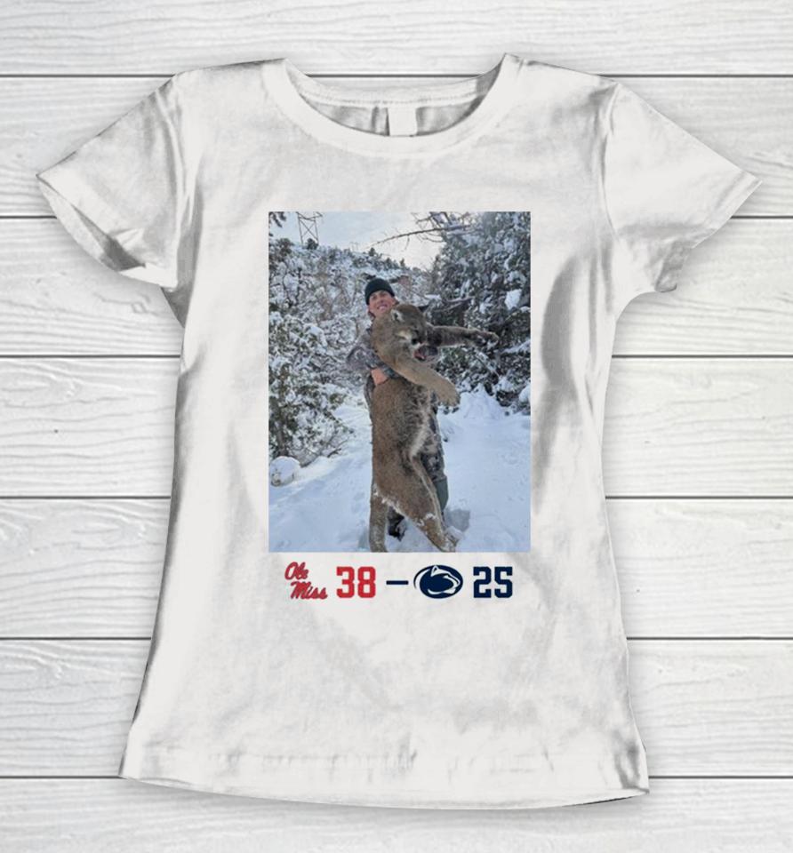 Peach Bowl Champs Ole Miss 38 Penn State Nittany Lions 25 Women T-Shirt