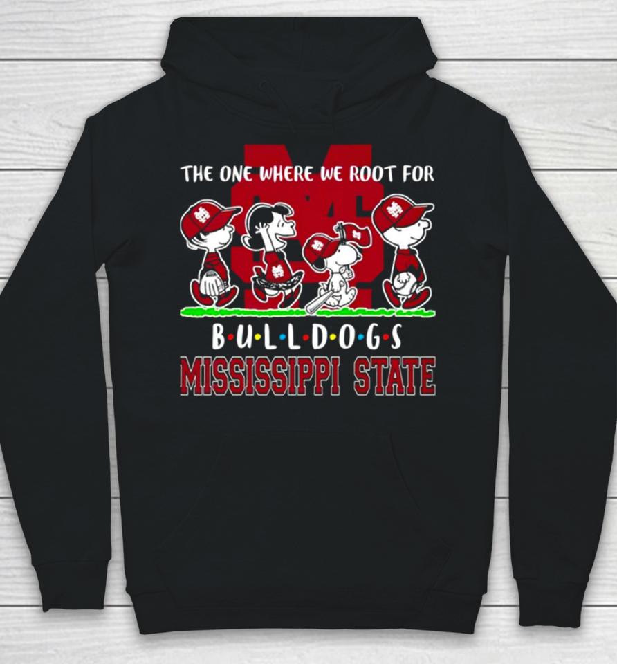 Peanuts Characters The One Where We Root For Mississippi State Bulldogs Friends Hoodie