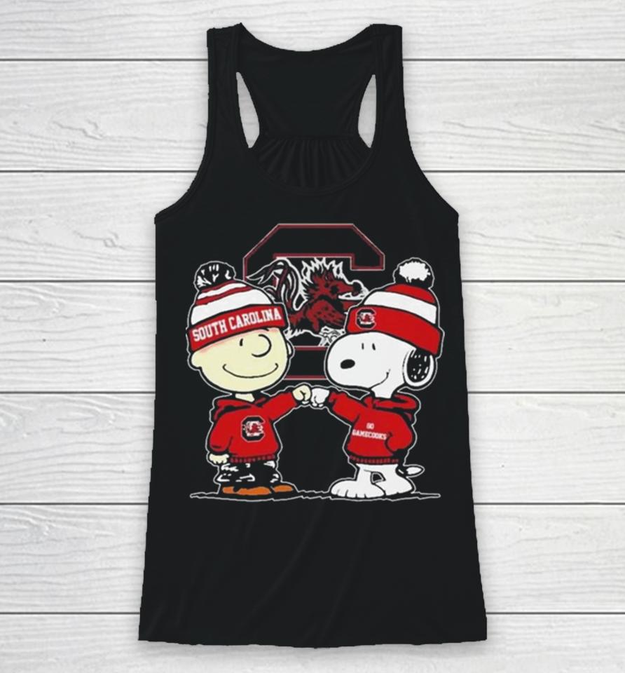 Peanuts Snoopy And Charlie Brown Friends South Carolina Women’s Basketball Racerback Tank