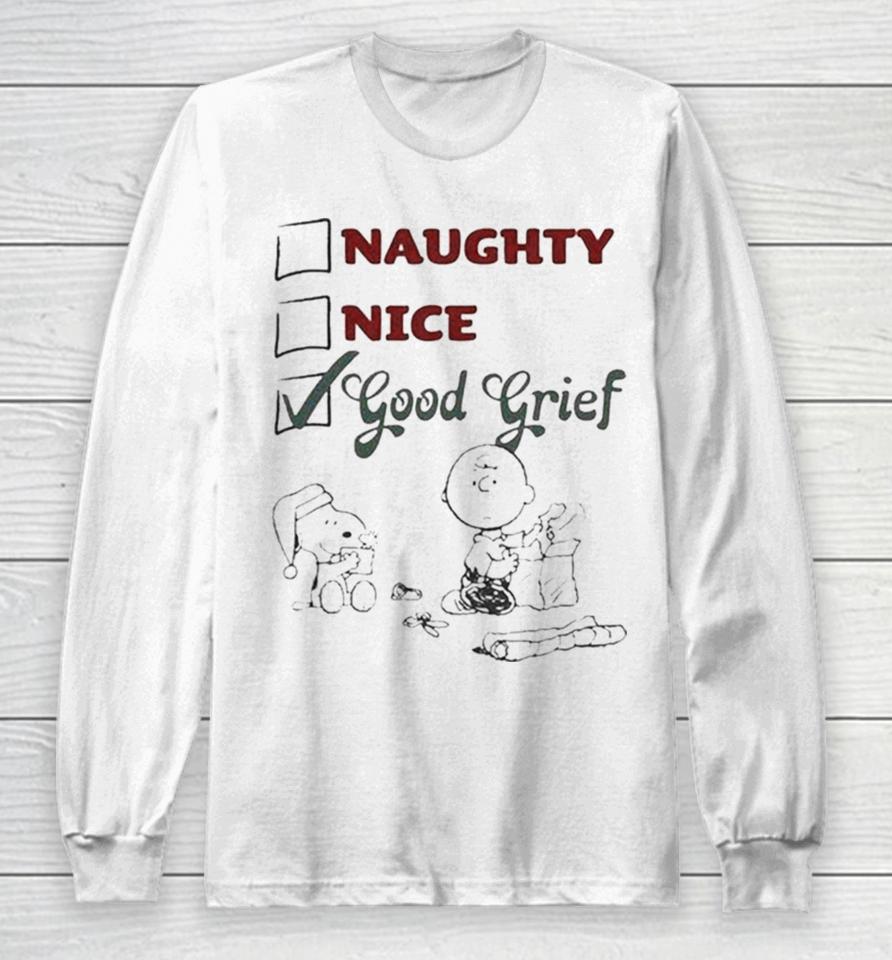 Peanuts Snoopy And Charlie Brown Good Grief Long Sleeve T-Shirt