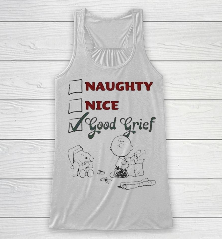 Peanuts Snoopy And Charlie Brown Good Grief Racerback Tank