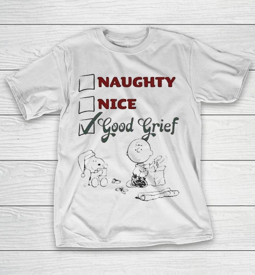 Peanuts Snoopy And Charlie Brown Good Grief T-Shirt