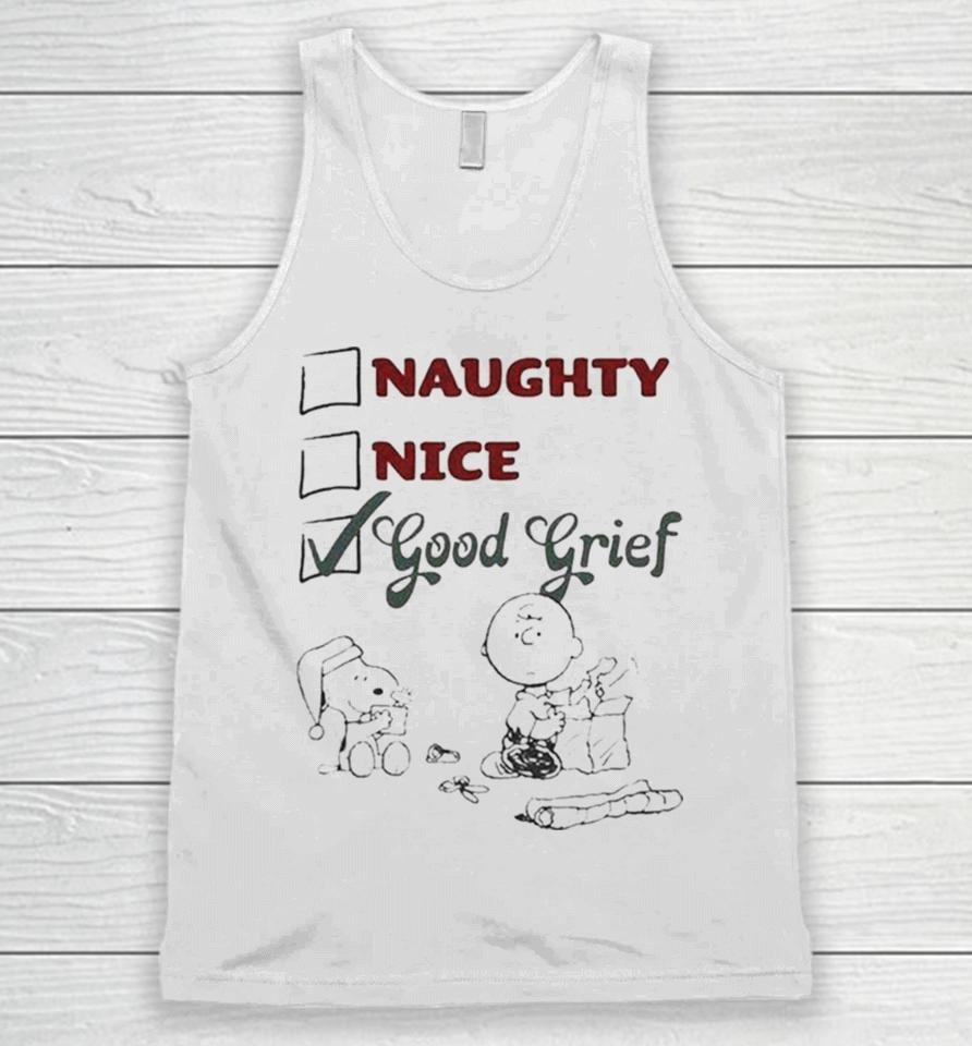 Peanuts Snoopy And Charlie Brown Good Grief Unisex Tank Top