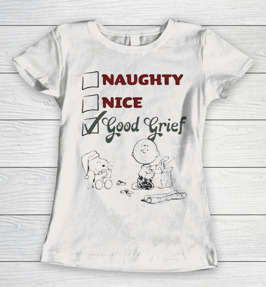 Peanuts Snoopy And Charlie Brown Good Grief Women T-Shirt