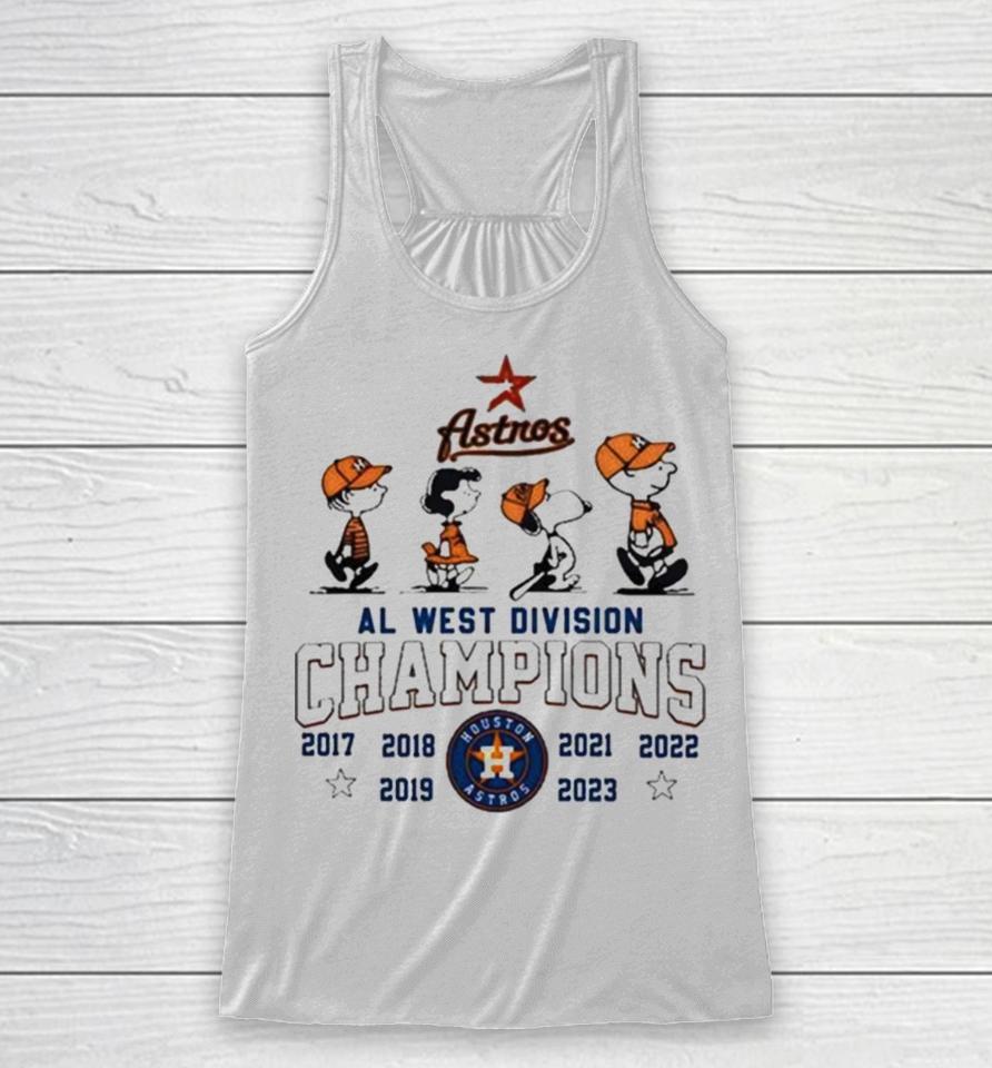 Peanuts Snoopy And Friend Houston Astros 2017 2023 Al West Division Champions Racerback Tank