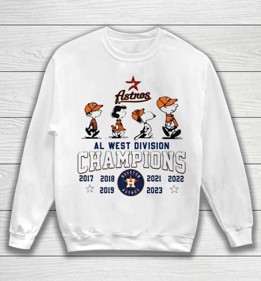 Peanuts Snoopy And Friend Houston Astros 2017 2023 Al West Division Champions Sweatshirt