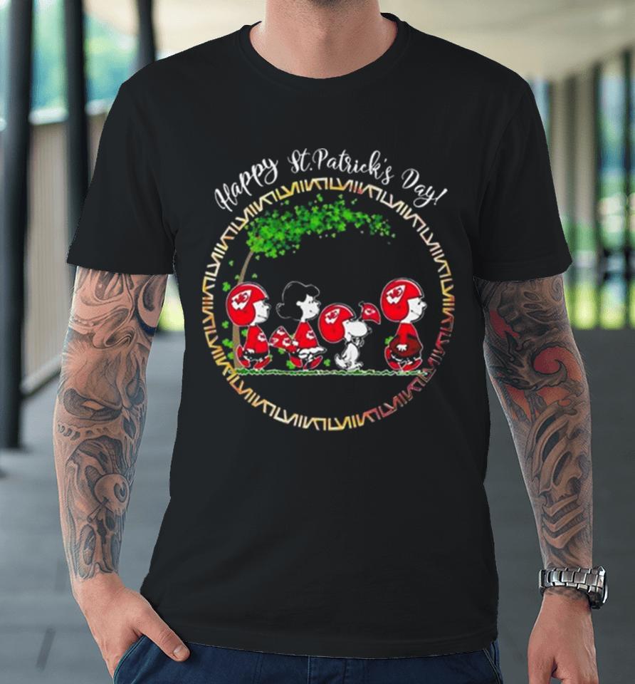 Peanuts Snoopy And Friends Kansas City Chiefs Happy St Patrick’s Day Premium T-Shirt