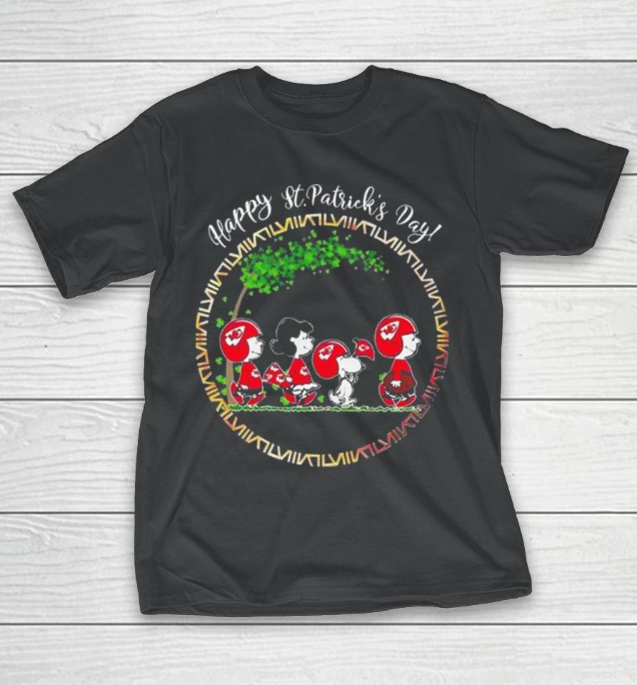 Peanuts Snoopy And Friends Kansas City Chiefs Happy St Patrick’s Day T-Shirt