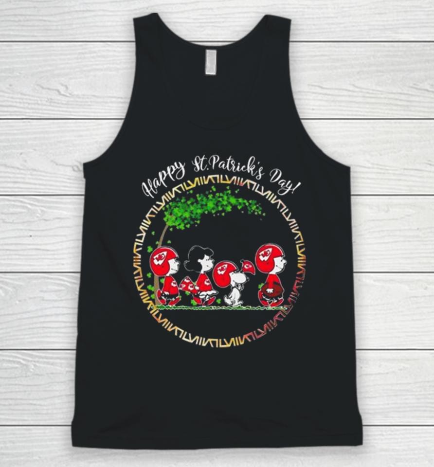 Peanuts Snoopy And Friends Kansas City Chiefs Happy St Patrick’s Day Unisex Tank Top