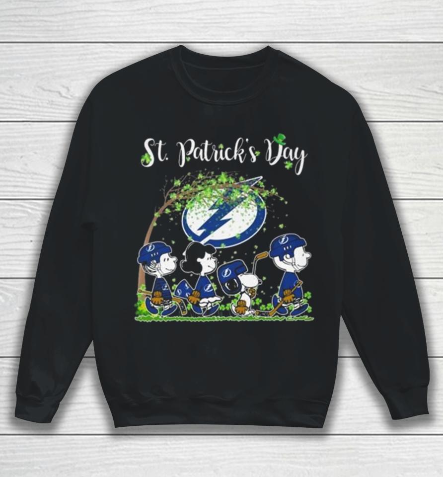 Peanuts Snoopy And Friends Tampa Bay Lightning St Patrick’s Day 2024 Sweatshirt