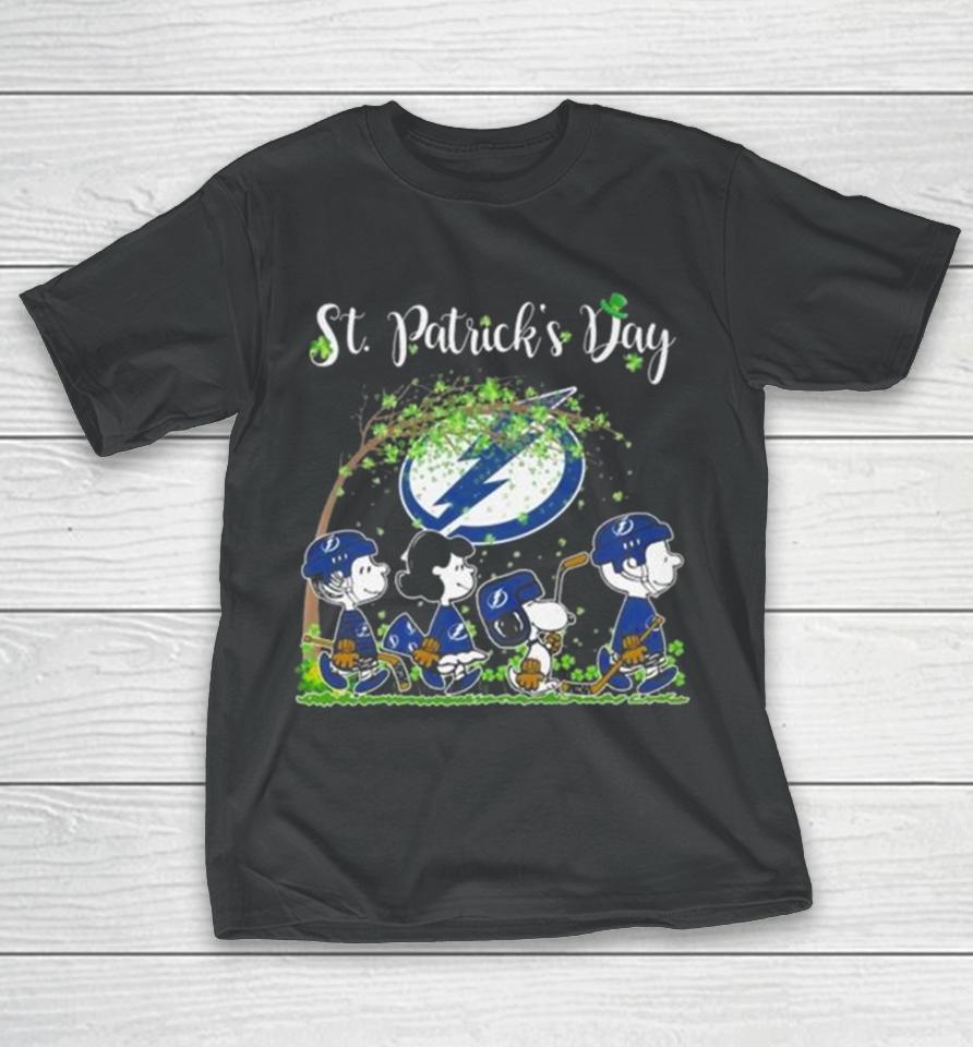 Peanuts Snoopy And Friends Tampa Bay Lightning St Patrick’s Day 2024 T-Shirt