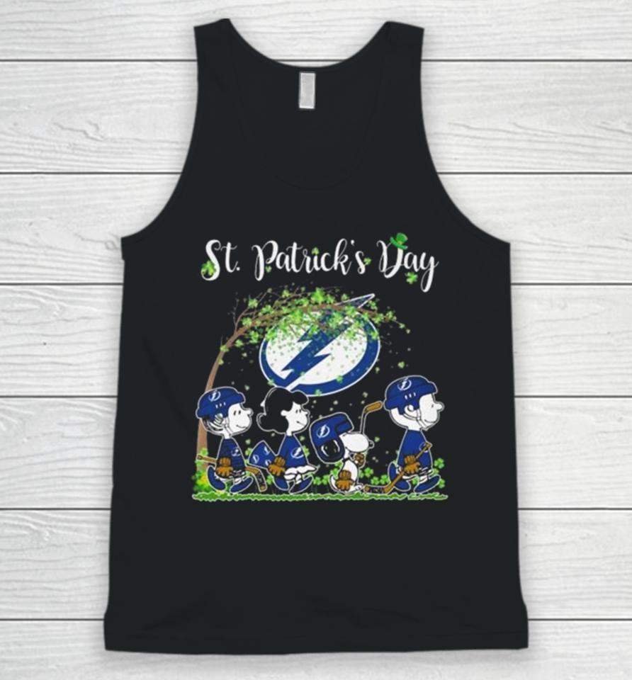 Peanuts Snoopy And Friends Tampa Bay Lightning St Patrick’s Day 2024 Unisex Tank Top