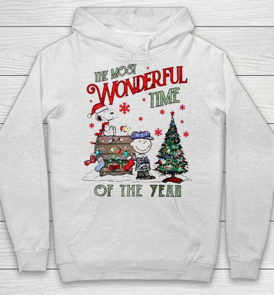 Peanuts Snoopy The Most Wonderful Time Of The Year Merry Christmas Hoodie