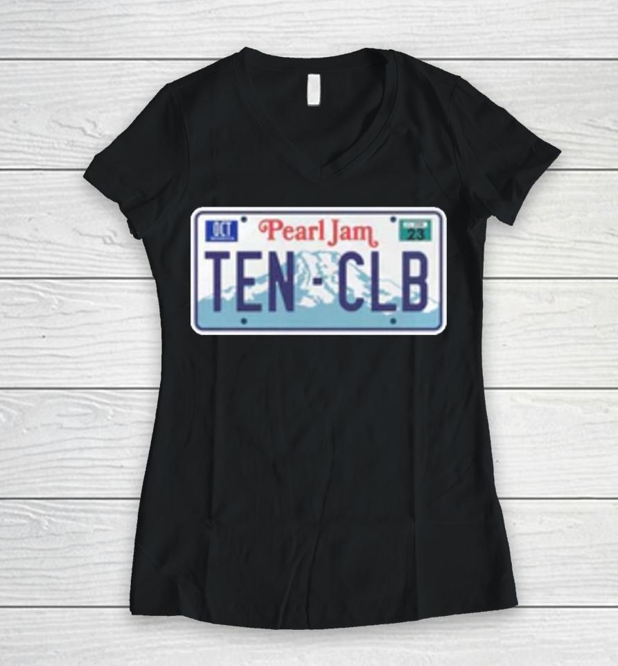 Pearl Jam 2023 Ten Club Member Fan Gifts Women V-Neck T-Shirt