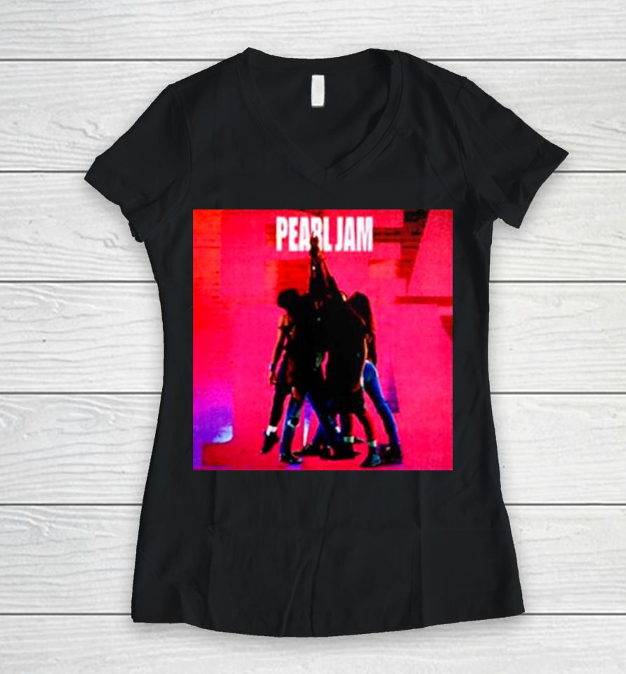Pearl Jam Ten Album Cover Women V-Neck T-Shirt