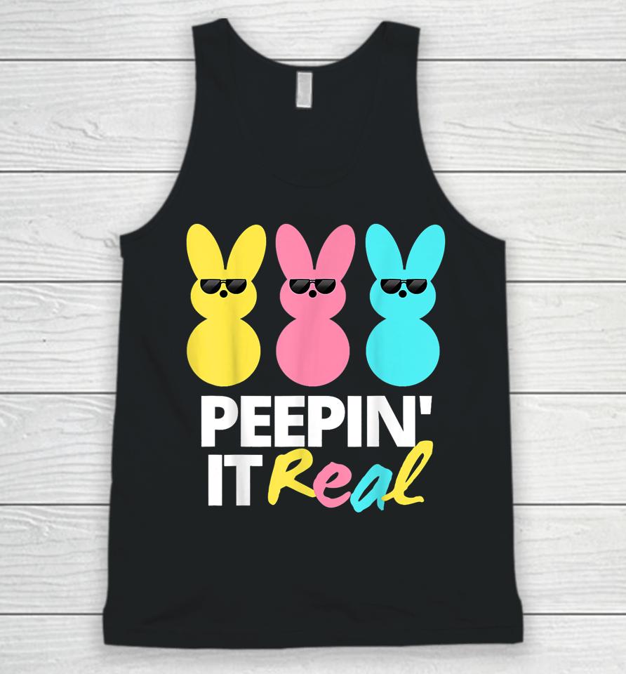 Peepin It Real Easter Day Bunny Unisex Tank Top