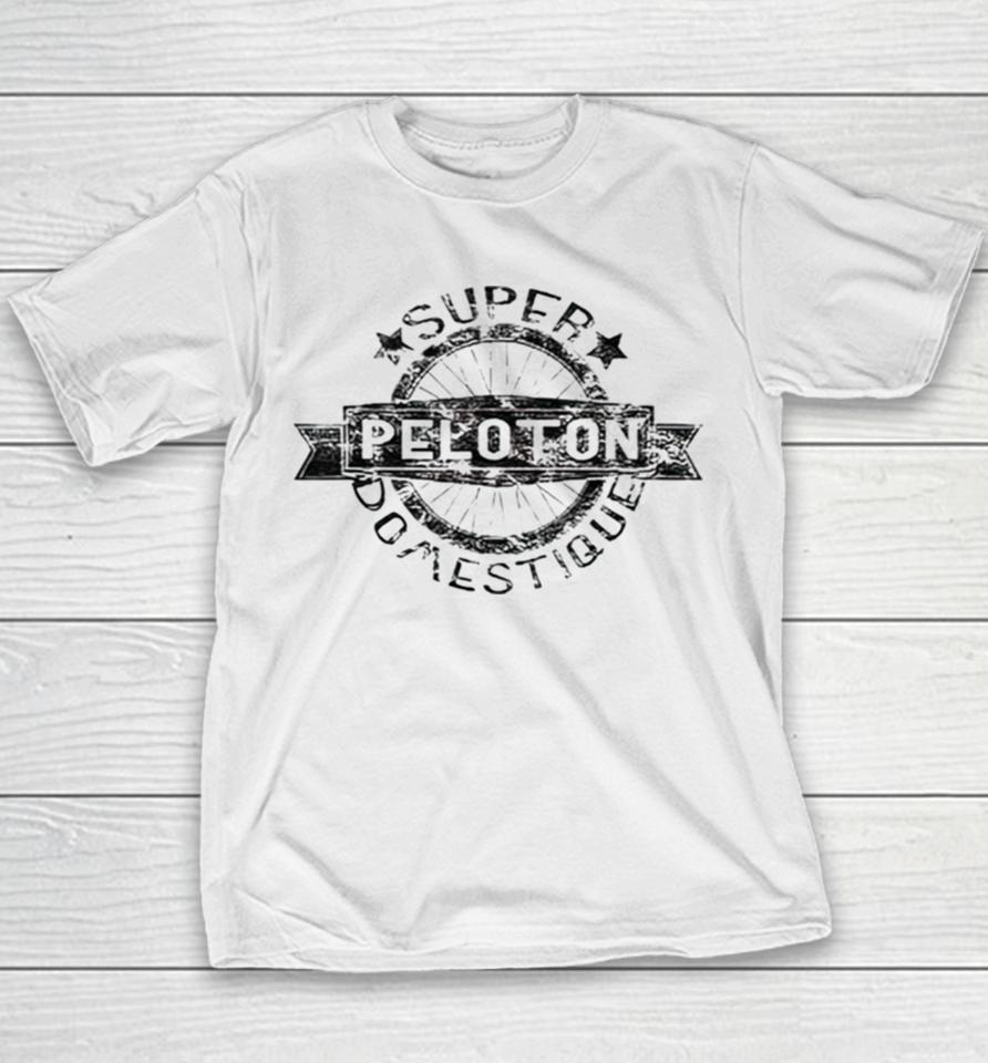 Peloton Super Domestique Retro Bike Bicycling Cyclist Youth T-Shirt