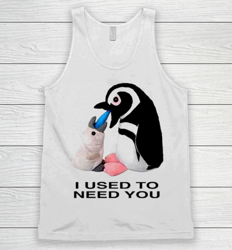 Penguins I Used To Need You Unisex Tank Top