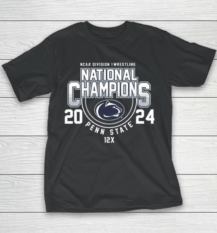 Penn State 2024 Ncaa Division Wrestling National Champions Youth T-Shirt