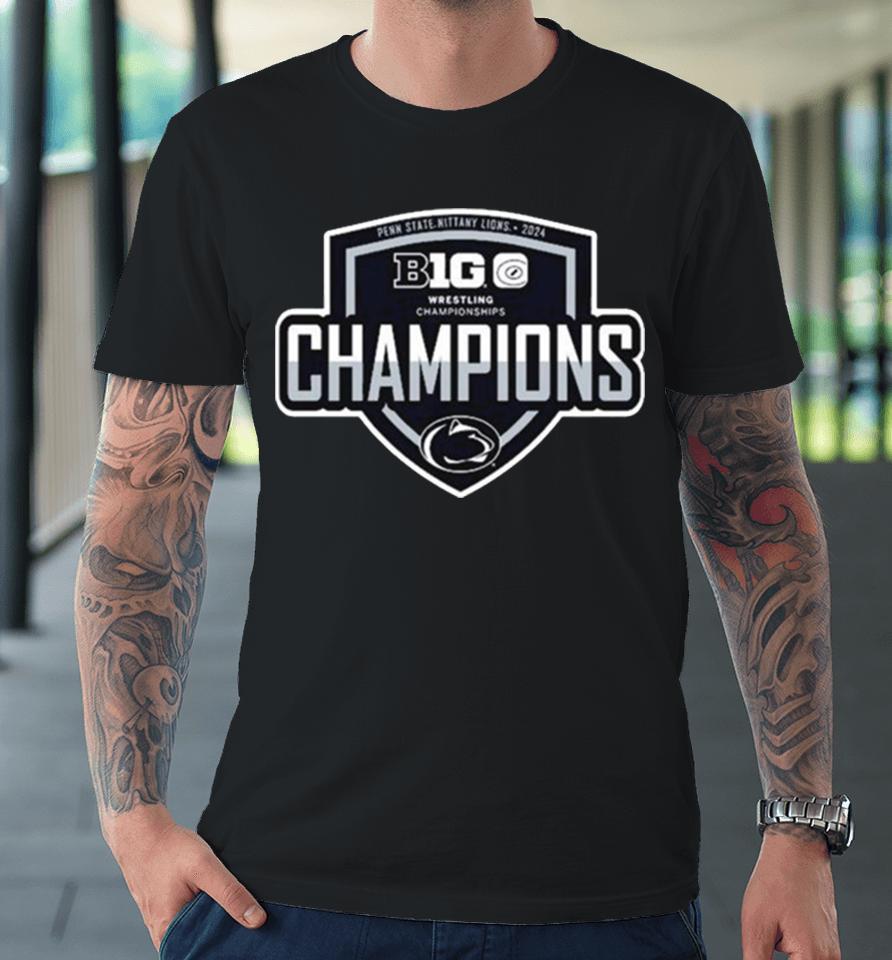 Penn State Nittany Lions 2024 Big Ten Wrestling Champions Premium T-Shirt