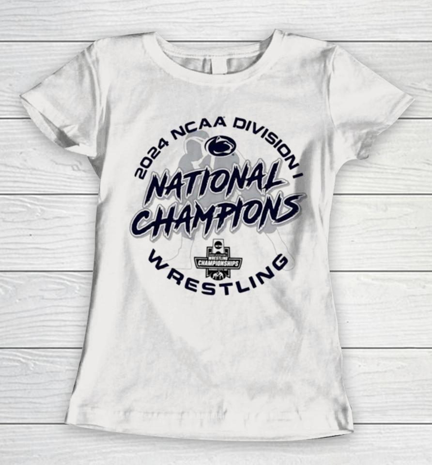 Penn State Nittany Lions Champion 2024 Ncaa Wrestling National Champions Locker Room Women T-Shirt