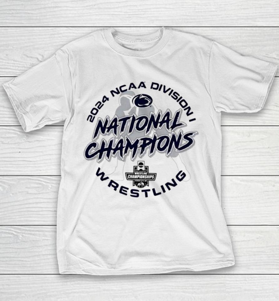 Penn State Nittany Lions Champion 2024 Ncaa Wrestling National Champions Locker Room Youth T-Shirt