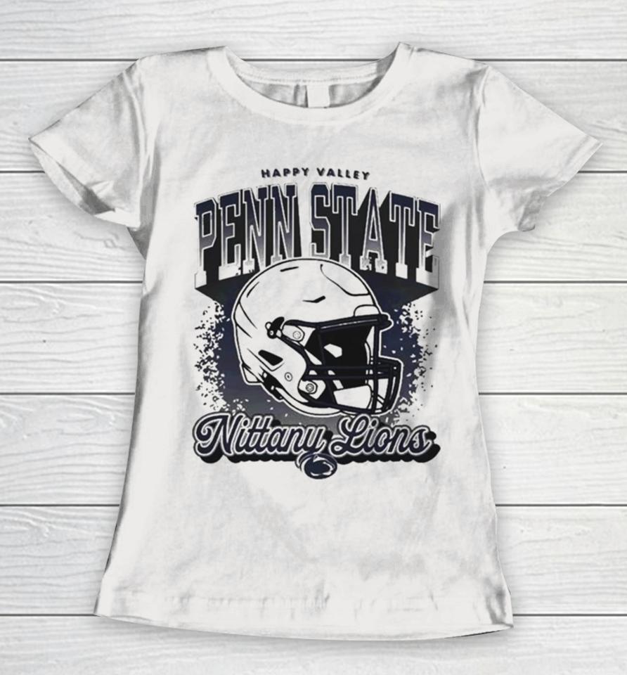 Penn State Nittany Lions Football Iso Helmet Happy Valley Women T-Shirt