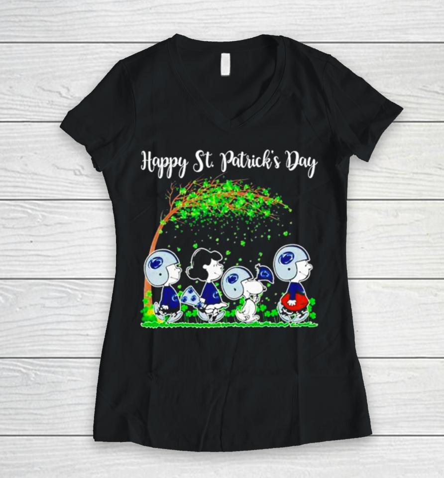 Penn State Nittany Lions Happy St. Patrick’s Day Women V-Neck T-Shirt
