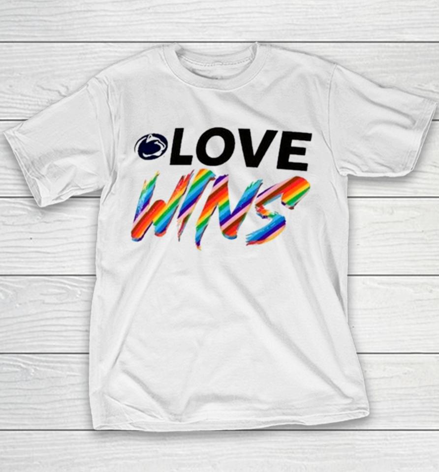 Penn State Nittany Lions Love Wins Pride 2024 Youth T-Shirt