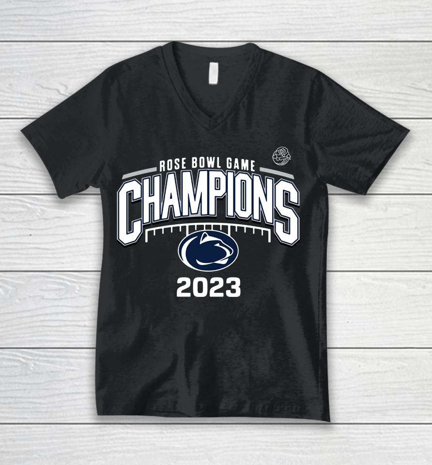 Penn State Nittany Lions Merch 2023 Rose Bowl Game Champions Unisex V-Neck T-Shirt