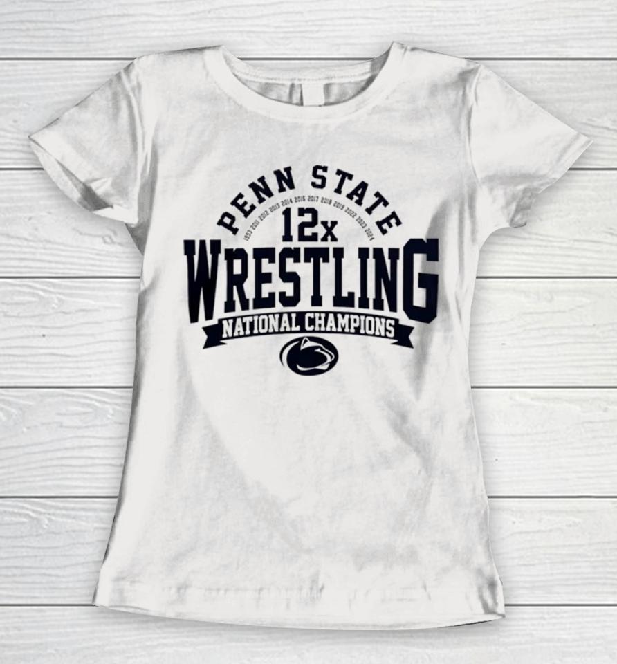 Penn State Nittany Lionsncaa Wrestling Champion 12X Women T-Shirt
