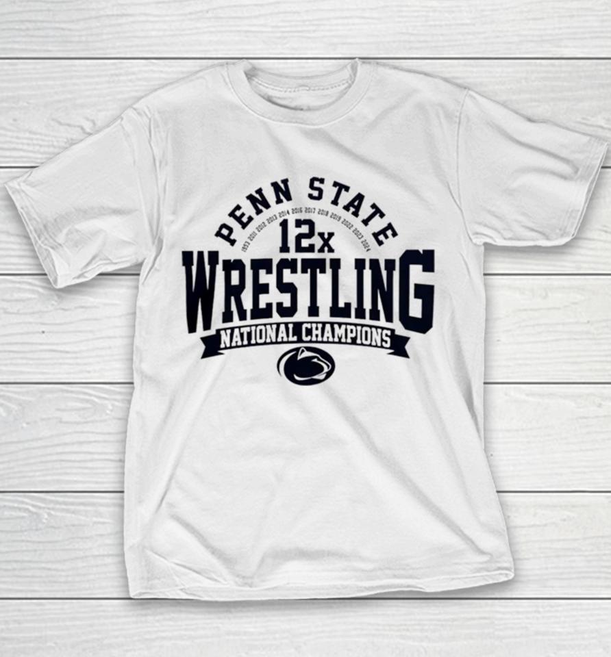 Penn State Nittany Lionsncaa Wrestling Champion 12X Youth T-Shirt
