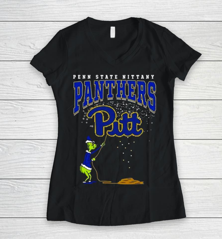 Penn State Nittany Panthers Pittsburgh Christmas Football Women V-Neck T-Shirt