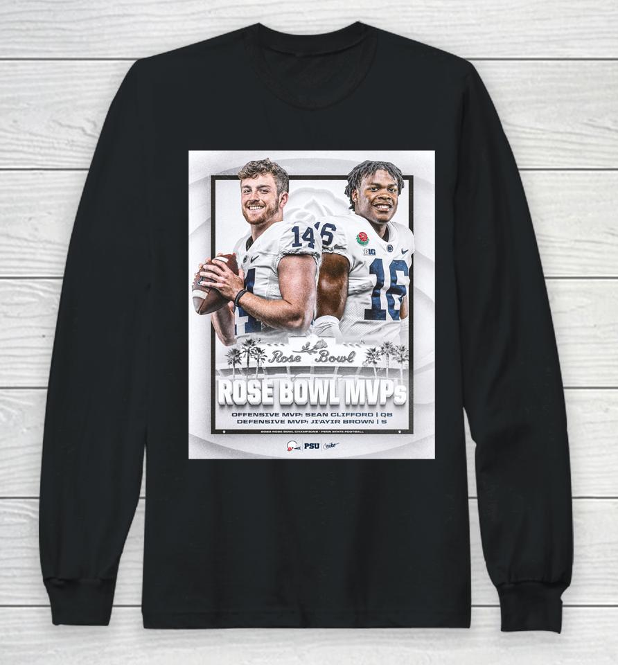 Penn State Rose Bowl Mvp 2023 Ji'ayir Brown And Sean Clifford Long Sleeve T-Shirt
