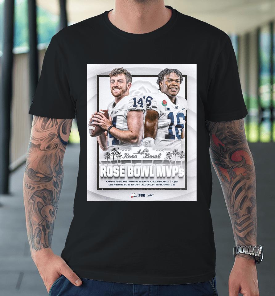 Penn State Rose Bowl Mvp 2023 Ji'ayir Brown And Sean Clifford Premium T-Shirt
