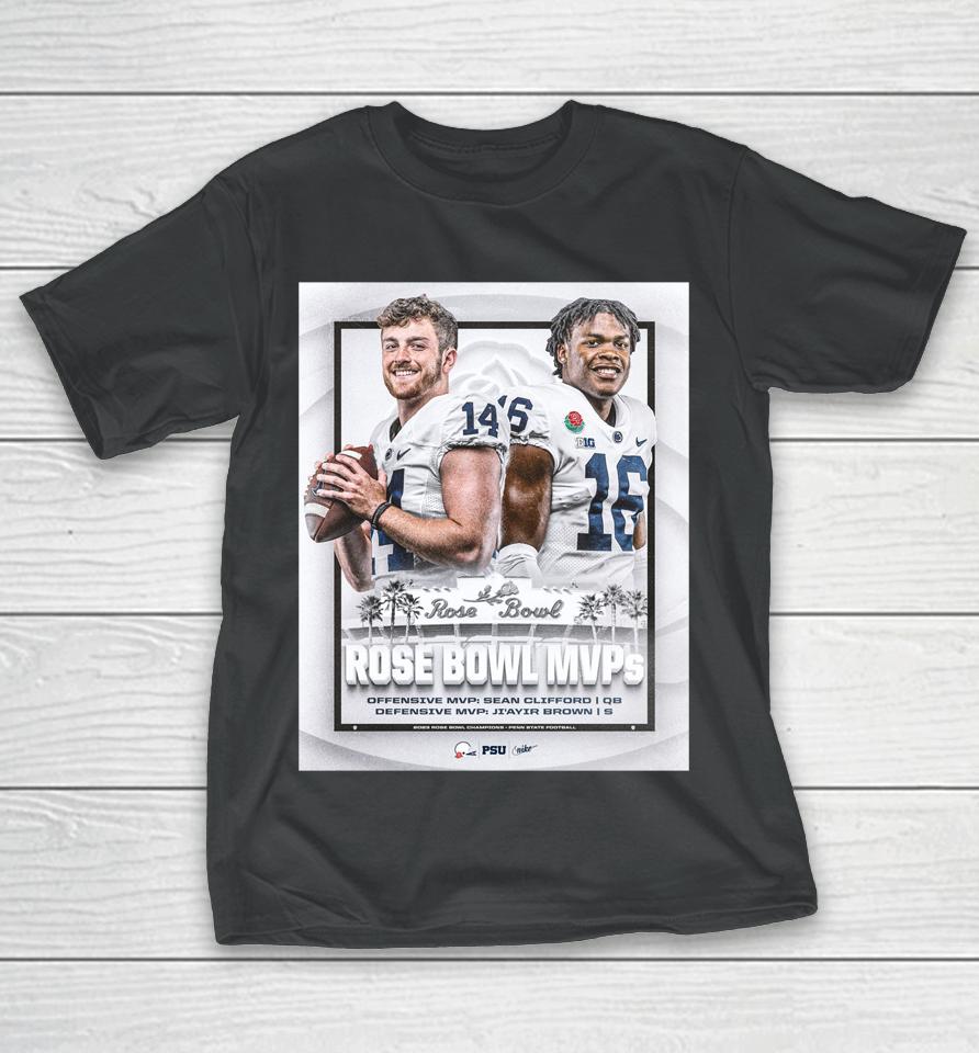 Penn State Rose Bowl Mvp 2023 Ji'ayir Brown And Sean Clifford T-Shirt